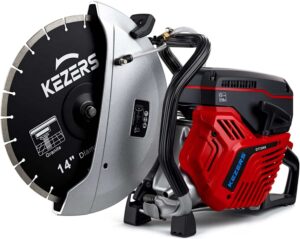 16” Gasoline Concrete Saw,74cc 2 Stroke Cut Off Saw,5HP 3500W Gas Powered Concrete  Cut Depth,4700 RPM,16inch Diamond Saw