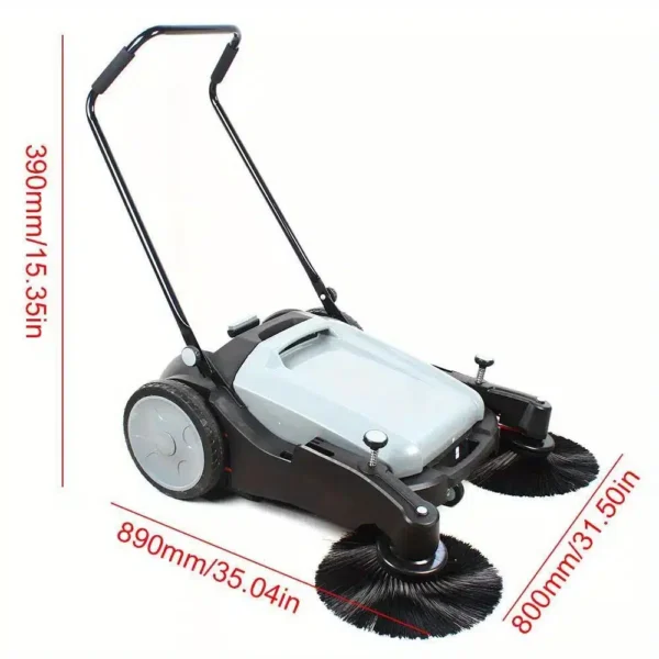 Push Pack Sweeper Push Sweeper Industrial Heavy Duty Dry Wet Push | GPT Tools