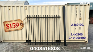 School Garrison Fencing Tubular Black Powder Crimped Top Spear 2.1mx2.4m 1.8m